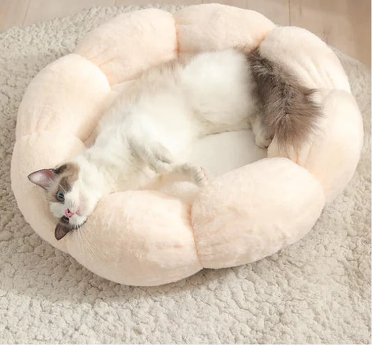 Fluffy Bliss Donut Pet Bed for Cozy Comfort (One Piece) - King & Paws